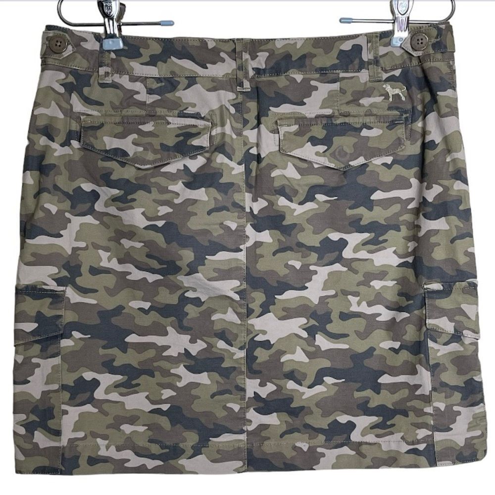 The Black Dog Camouflage Cargo Skirt Camo Straight Cotton Pockets Casual Women S - Picture 10 of 15
